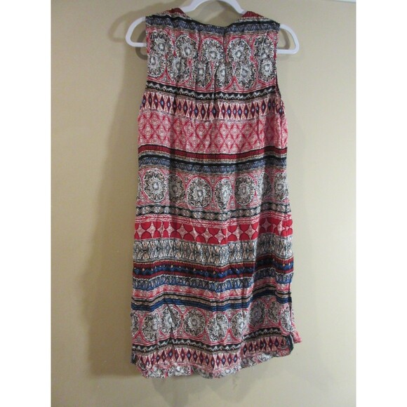 Beach Lunch Lounge Sun Dress Womens Large Multicolor Geometric Pattern - Picture 2 of 2